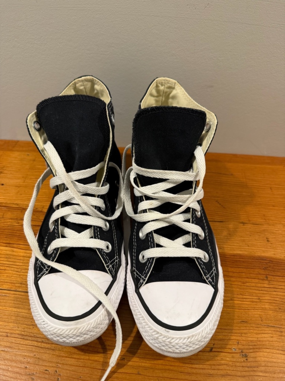 Black high top converse